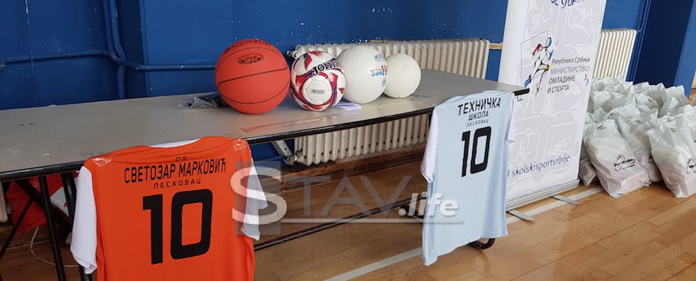 LESKOVAČKE ŠKOLE DOBILE SPORTSKU OPREMU – TAKMIČENJA VEROVATNO OD MARTA
