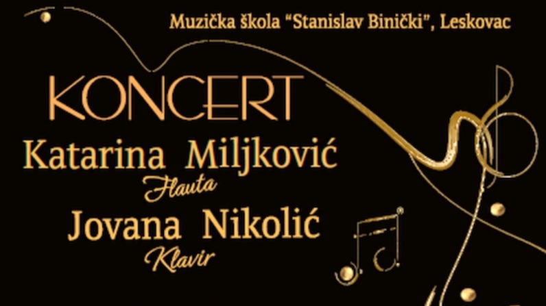 Koncert Katarine Miljković i Jovane Nikolić večeras u Leskovcu