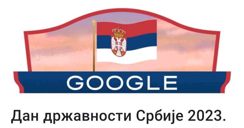 Srpska trobojka na Guglu