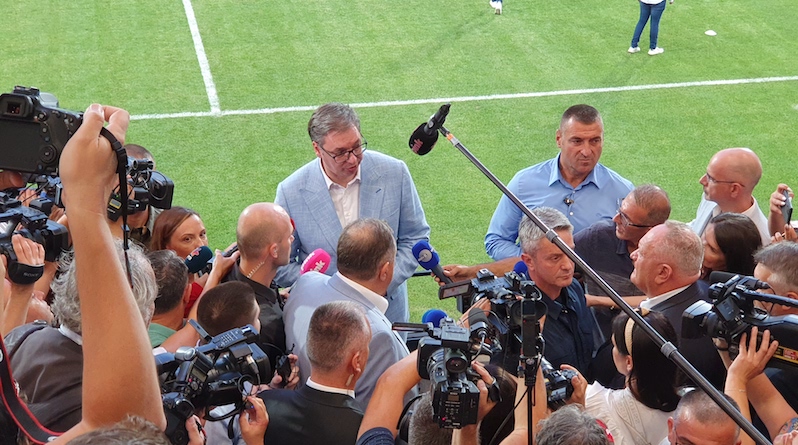 Vučić obilazi stadion u Leskovcu – Dolazimo novembra na utakmicu reprezentacije