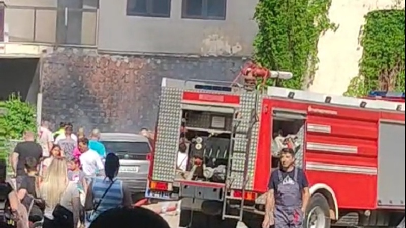 Požar u zgradi u centru Leskovca