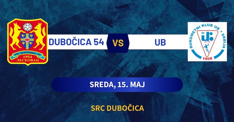 Poslednja utakmica pred domaćom publikom RK „Dubočice 54“ zakazana u sredu