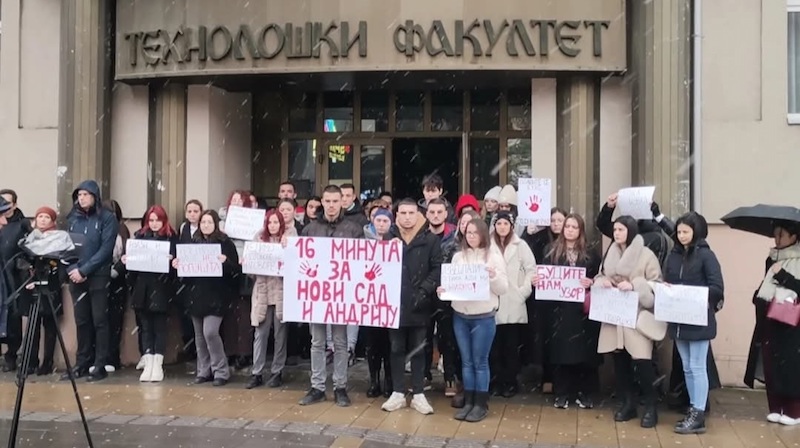 Studenti Tehnološkog fakulteta zastali na 16 minuta, odlučuju o blokadi