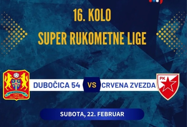 RK „Dubočica 54“ danas dočekuje Crvenu zvezdu