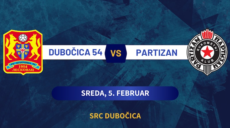 Rukometaši „Dubočice 54“ u sredu dočekuju Partizan