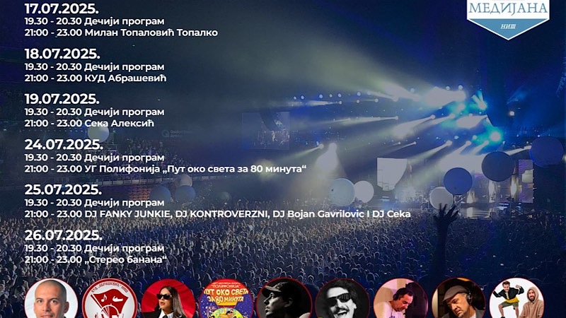 Topalko, Seka Aleksić i Stereo banana na “ Medijana fest“