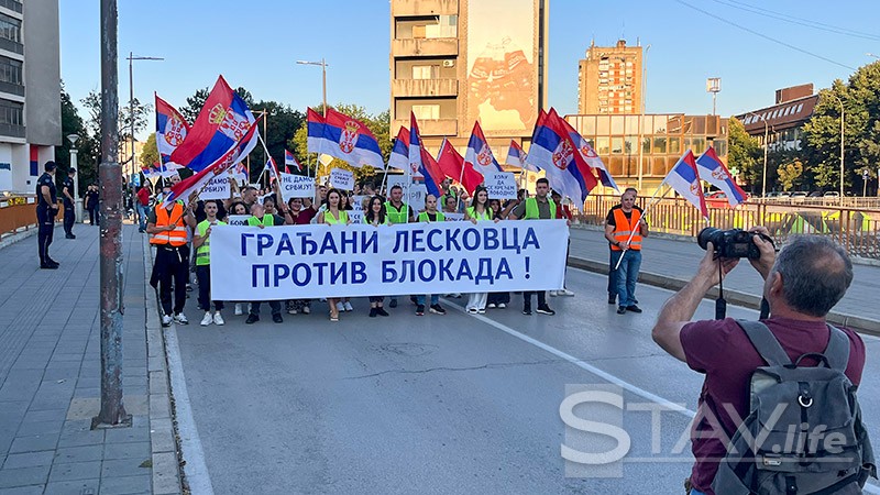 Šetnja protiv blokada u nedelju u Leskovcu