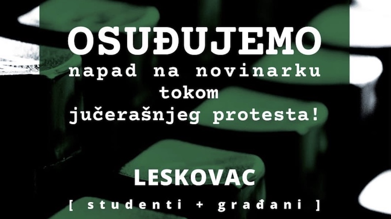 Nezavisna grupa građana i studenata osuđuje napad na nanovinarku tokom jučerašnjih protesta