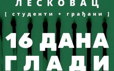 Večeras u Leskovcu skup pod sloganom „16 dana gladi“