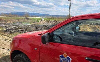 Požar u Nomanici pored preduzeća za preradu drveta