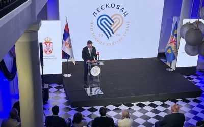 Ministar Selaković zvanično proglasio početak projekta Leskovac presonica kulture – U Leskovcu „Kosovka devojka“ Uroša Predića (video)