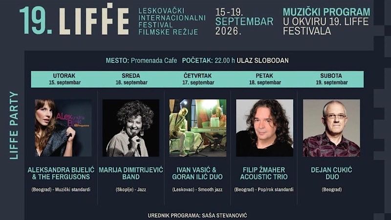 LIFFE donosi pet večeri muzike: Od Aleksandre Bijelić do Dejana Cukića